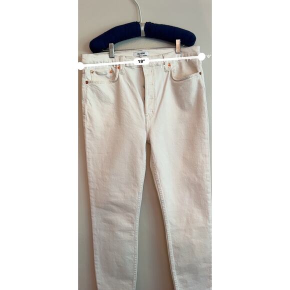 RE/DONE Orginal retro  90s High Rise Ankle Crop in Vintage White 31 (US L 8/10) - Picture 4 of 10